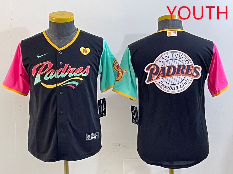 Youth San Diego Padres Blank Black City Edition Game 2025 Nike MLB Jersey style 15